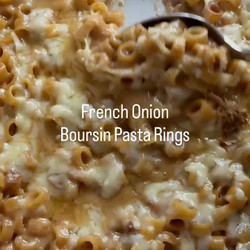 French Onion Boursin Pasta Rings