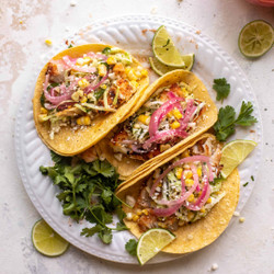 Grilled Fish Tacos With Jalapeño Corn Slaw