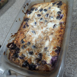 Meal Prep Baked Oats | Blueberry Cheesecake