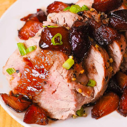 Pork Tenderloin With Sweet Balsamic Plum Sauce