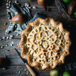 Pear And Pistachio Pie With Cardamom