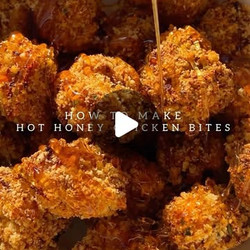 Crispy Hot Honey Garlic Chicken Bites