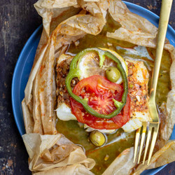 Fish En Papillote, Mediterrnanean-style