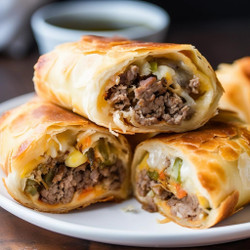 Philly Cheesesteak Egg Rolls