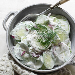 Cucumber Salad With Sour Cream And Dill