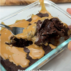 Fudgy Reese's Lava Brownie