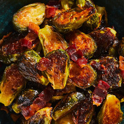 Maple Bacon Roasted Brussels Sprouts