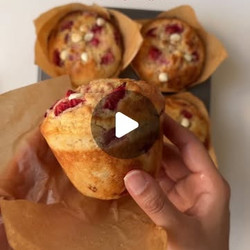 White Chocolate Strawberry Muffins