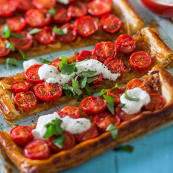 Tomato, Feta And Caramelised Onion Tart