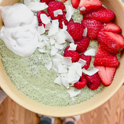 Remix of Matcha Chia Seed Pudding