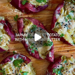 Japanese Sweet Potato With Miso Tahini Butter