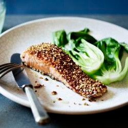 Sesame Seed Salmon With Mirin