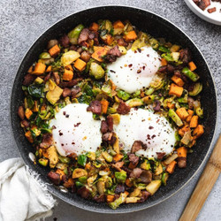 Brussels Sprouts Hash (low-carb, Paleo, Gluten-free)