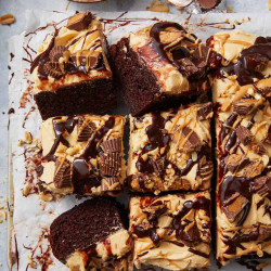 Chocolate Peanut Butter Cake For A Crowd