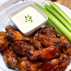 Honey Buffalo Air Fryer Wings