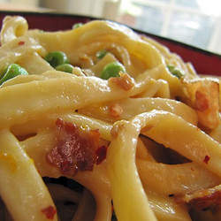 Fresh Fettuccine With Orange Prosciutto Cream Sauce