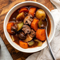 Cozy Vegan Stew With Mushrooms
