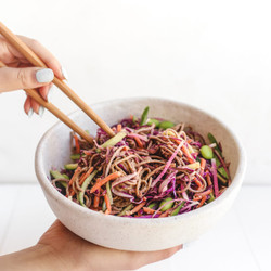 Crunchy Rainbow Soba Salad (vegan, Gluten Free, Oil Free)