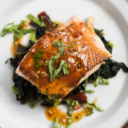 Glazed Salmon With Chili-basil Sauce