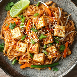 Tofu Pad Thai Mit Erdnusssauce