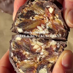 Dark Chocolate Covered Date &amp; Nut Clusters