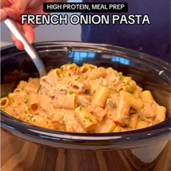 French Onion Pasta Slow Cooker Meal Prep