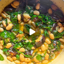 One-Pot Butterbeans, Aubergine &amp; Spinach