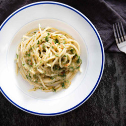 Spaghetti Con La Colatura Di Alici (pasta With Colatura)