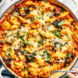 Sausage And Kale Tortellini Bake
