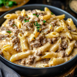 Easy High Protein Creamy Beef Pasta: Weeknight Win