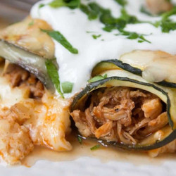 Keto Zucchini Chicken Enchiladas