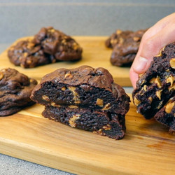 Dark Chocolate Peanut Butter Chip Cookies