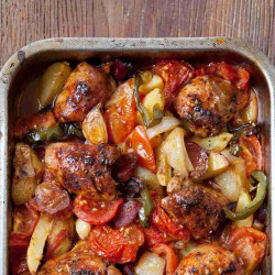 Italian Chicken With Peppers, Onions And Potatoes