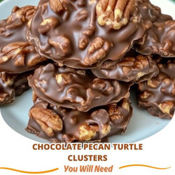 Chocolate Pecan Turtle Clusters