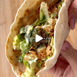 Chicken Caesar Smashed Tacos