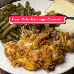 Cheesy French Onion Hamburger Casserole