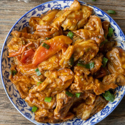 Air Fried Eggplant With Tomato