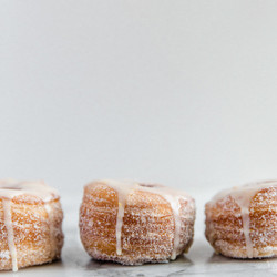 Homemade Cronuts With Lemon Glaze