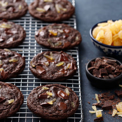 Double Dark Chocolate Ginger Cookies