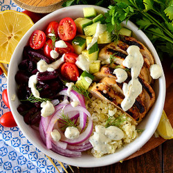 Low Carb Greek Chicken Bowls