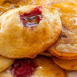 Ice-cube Tray Mini Raspberry And White Chocolate Pancakes Recipe