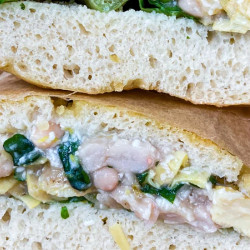 White Bean + Jarred Artichoke Focaccia