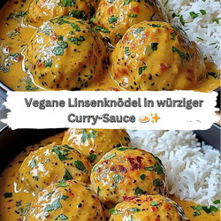 Vegane Linsenknödel Mit Würziger Curry-sauce