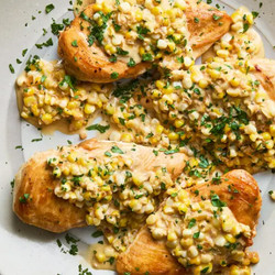 Chicken with Corn and Shallots