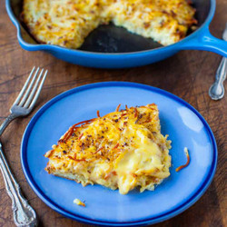 Creamy And Crispy Hash Browns Frittata
