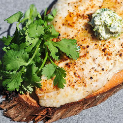 Planked Whitefish With Cilantro-lime Butter Recipe