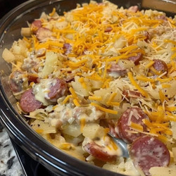 Smoked Sausage and Hash Brown Crock Pot