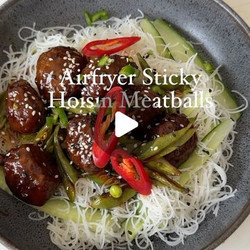 Airfryer Sticky Hoisin Meatballs