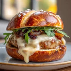 Oktoberfest Pretzel Bun Beer Cheese Burger