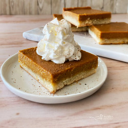Pumpkin Pie Bars With Shortbread Crust